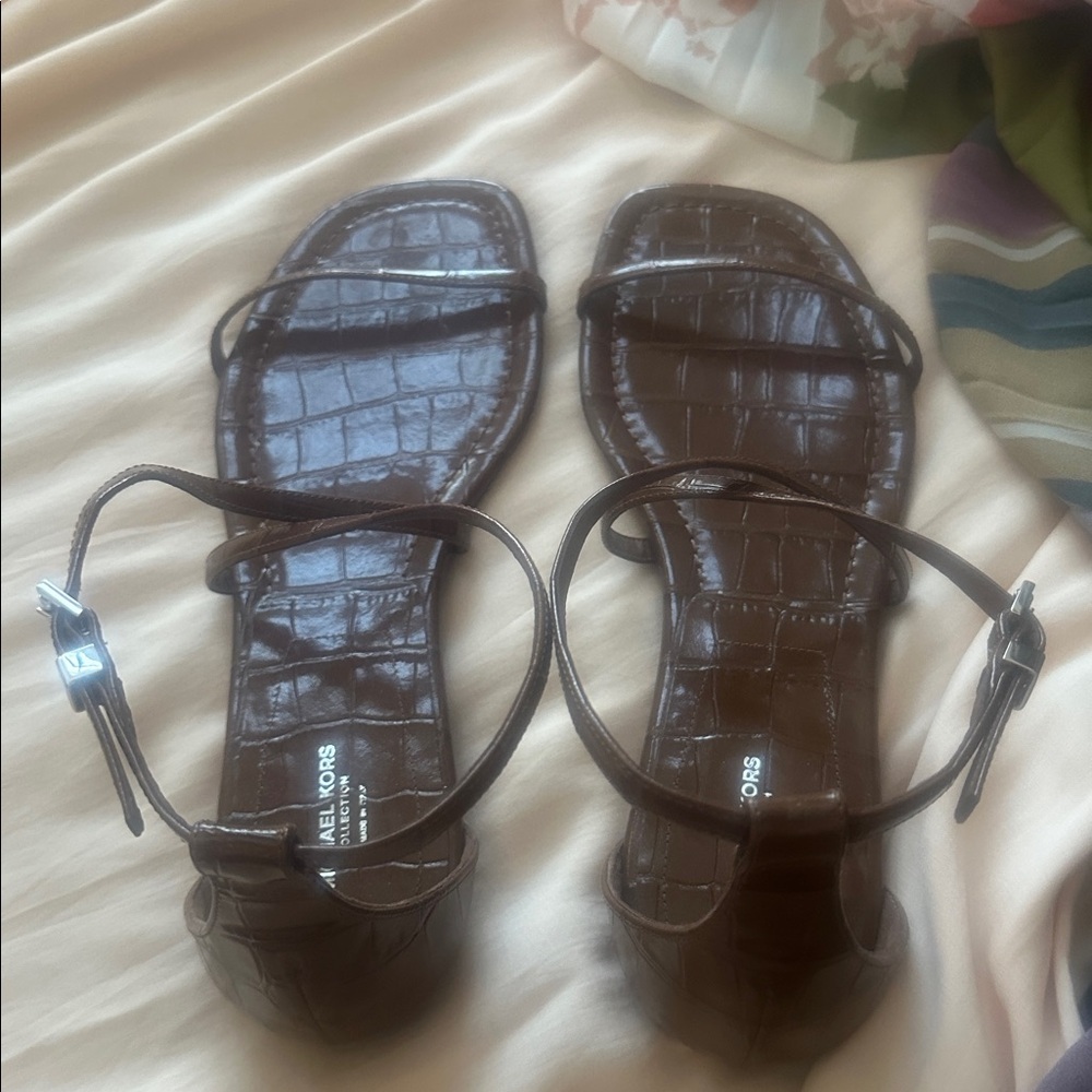 Michael Kors Collection Faux Croc flats Sz 10 M / 41 - Picture 6 of 7